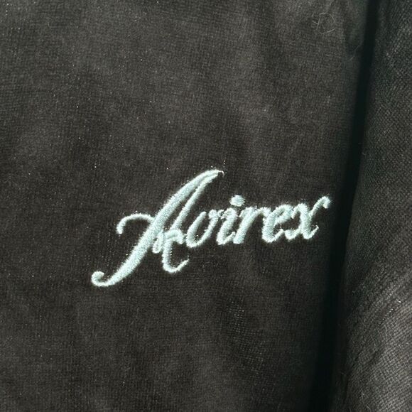 Y2K Avirex Reversible Full Zip Velour Hoodie XL - Picture 3 of 7
